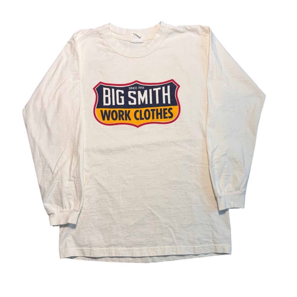 Vintage Big Smith Work Clothes Long Sleeve Graphic T-Shirt Mens Medium USA
